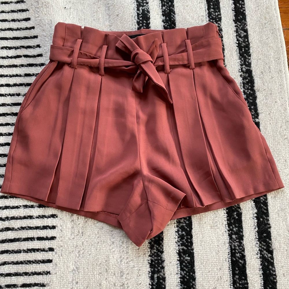 Express extreme high waist tie front shorts